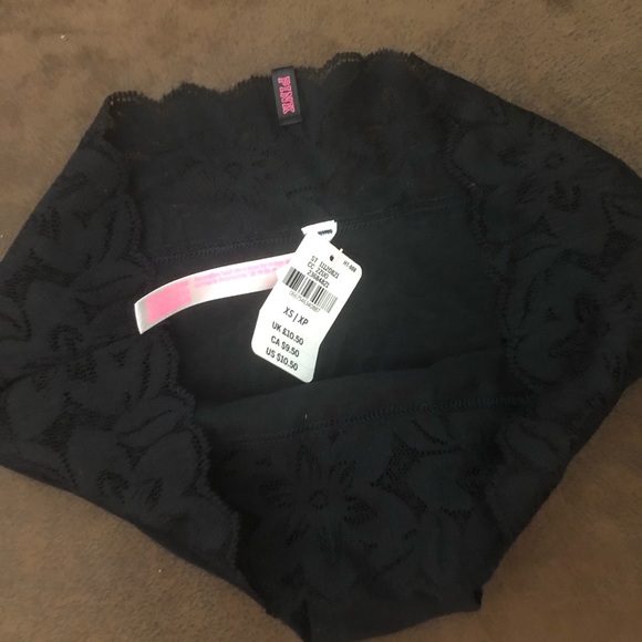 PINK Cotton & Lace Hipster XS NEW-never worn - Picture 3 of 7